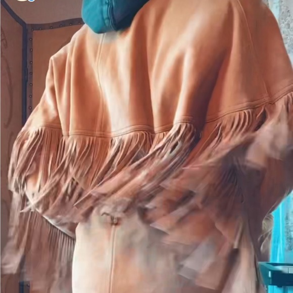 🦋Andrew Marc Suede Leather Fringe Jacket - Picture 2 of 2